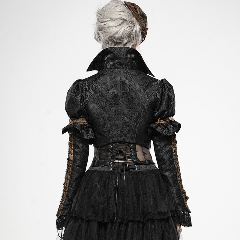 魔叹punkrave哥特gothic赛博蒸汽朋克超短短小短外套