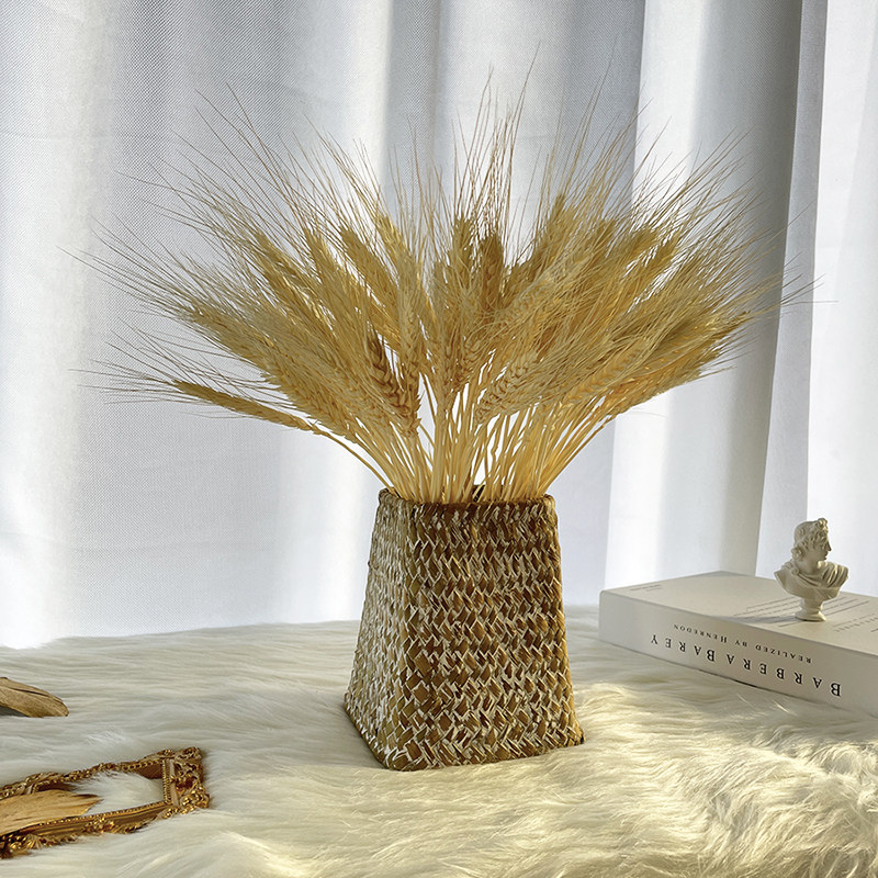 天然麦穗草编手工花瓶花盆干花花束开业麦子干花