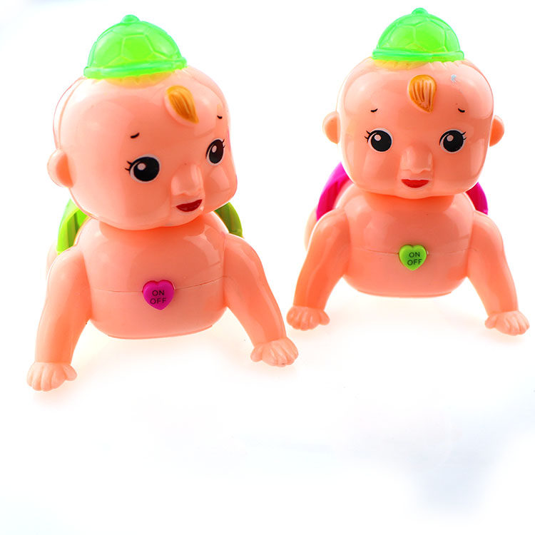 电动爬娃娃娃宝宝爬行玩具幼儿益智智会爸爸幼儿学爬玩具