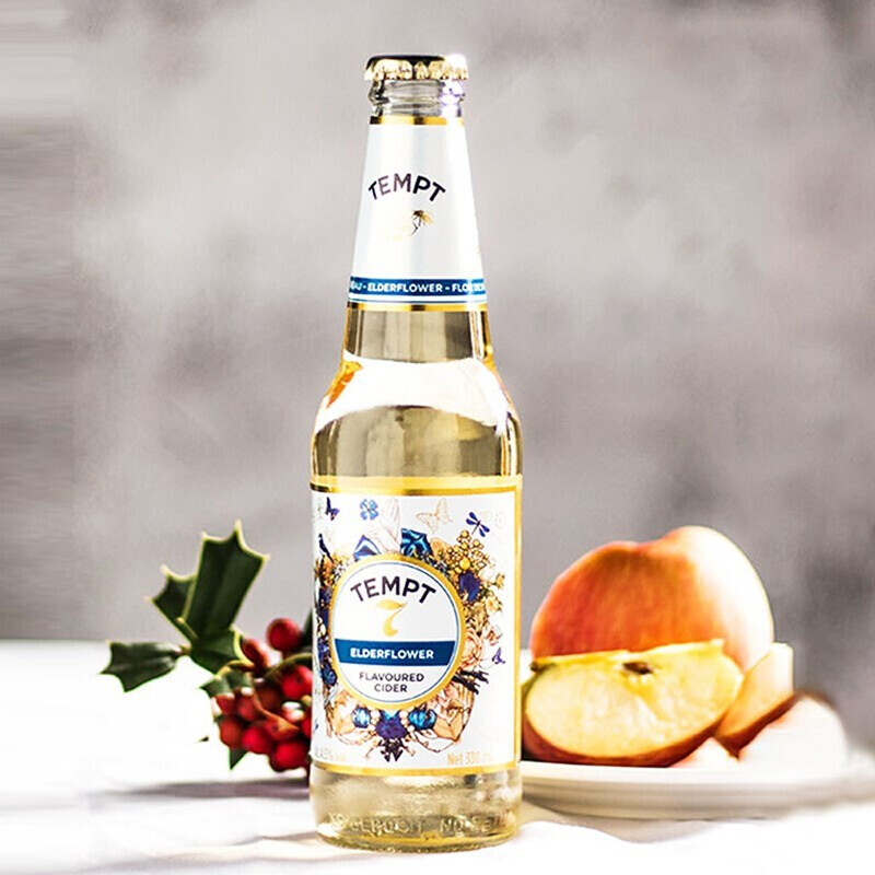 丹麦进口tempt诱惑7号330ml24瓶精酿西打酒女士果味啤酒诱惑七号