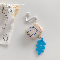 韩国小熊airpods pro保护套1/2代苹果蓝牙耳机套硅胶创意ins女款
