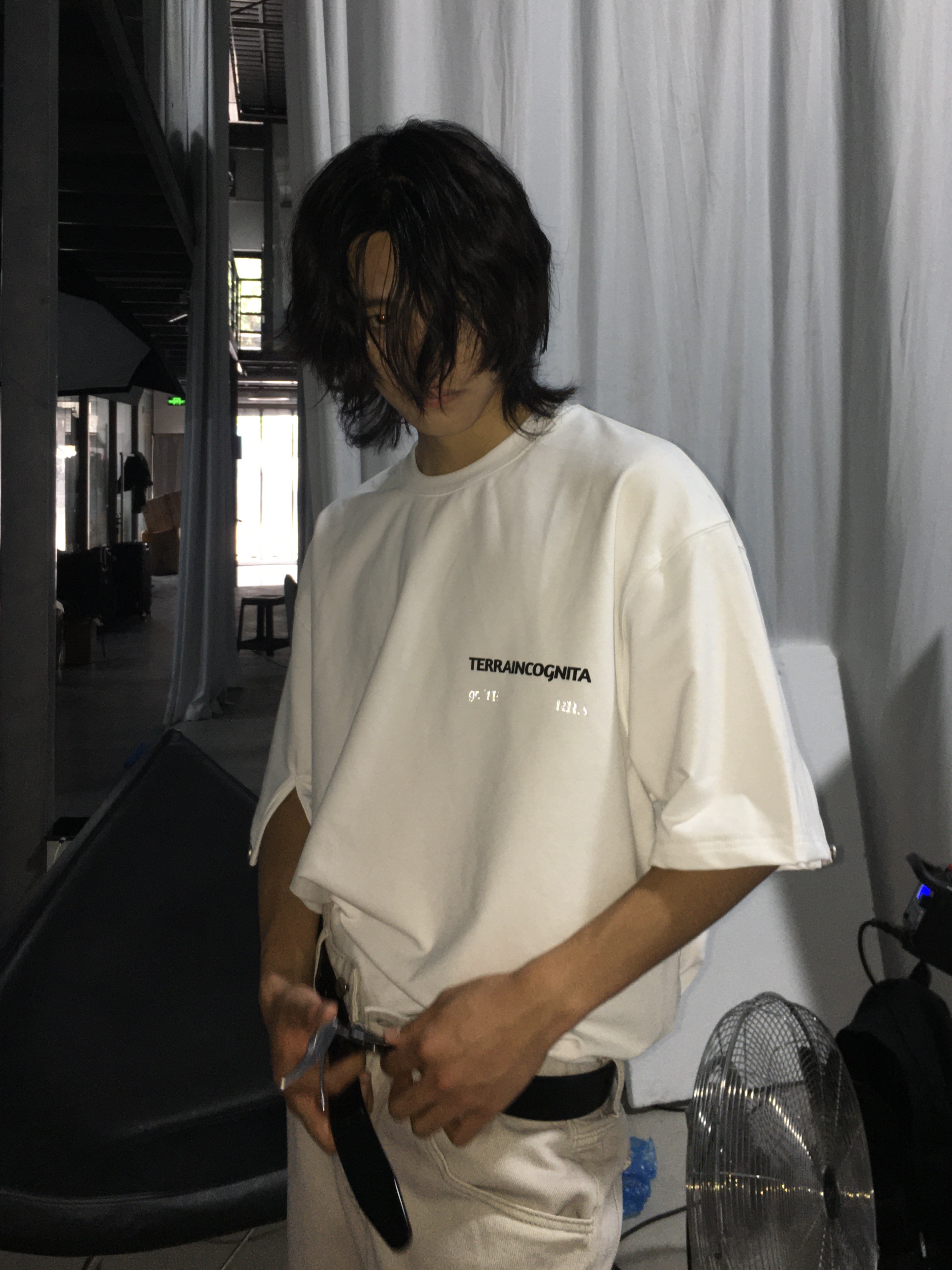 TERRAINCOGNIT主题印花舒适百搭休闲T恤袖开叉结构反光短袖男女