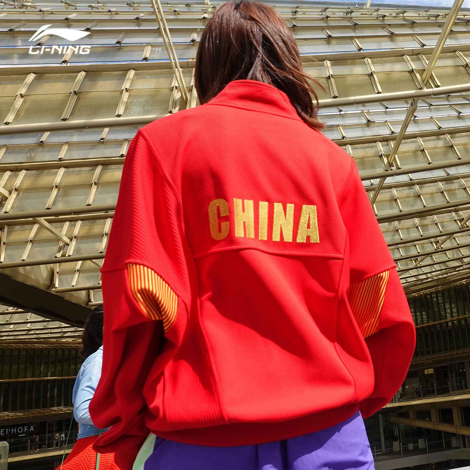 中国李宁巴黎时装周走秀同款外套复古时尚潮流休闲运动茄克