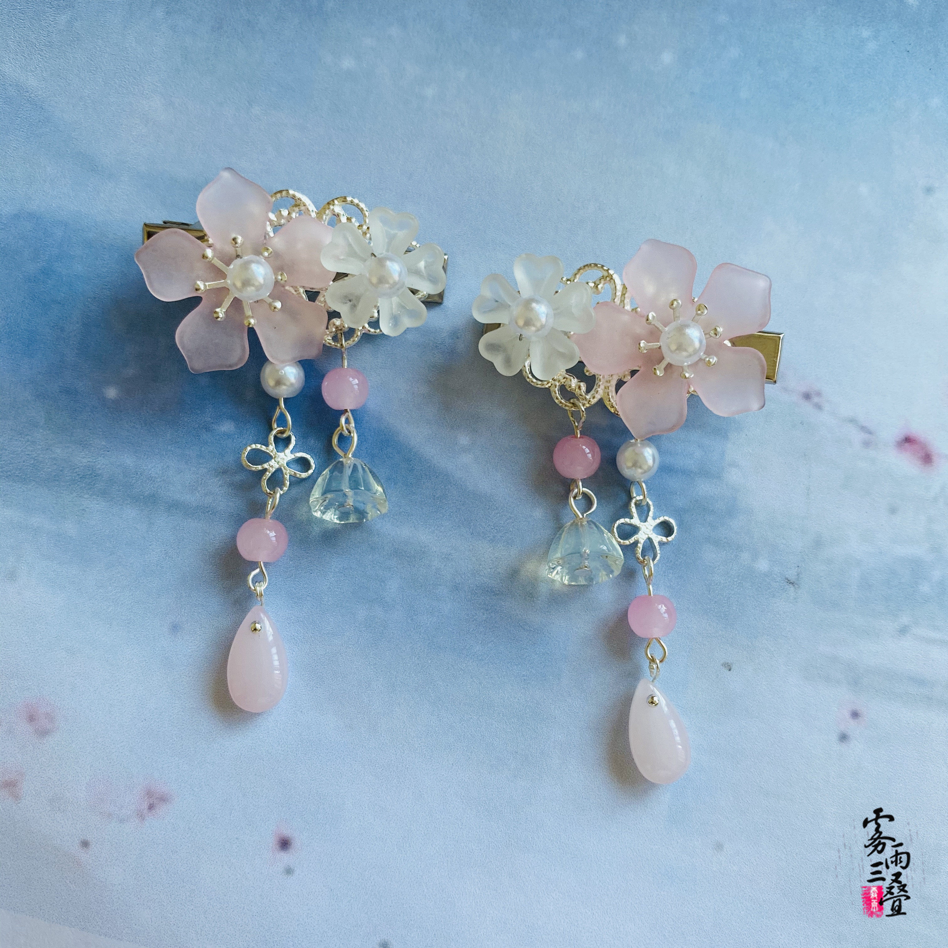 古风发夹古装夹汉女童花朵流苏头饰cos发饰发饰