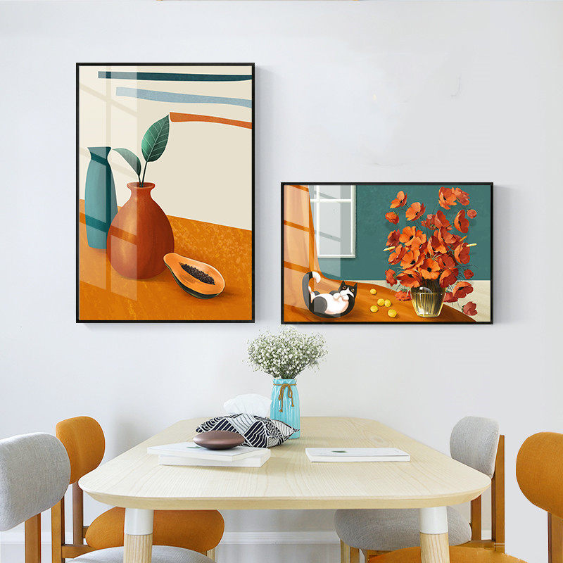 装饰画餐厅墙面装饰温馨饭厅挂画北欧欧风现代简约现代装饰画