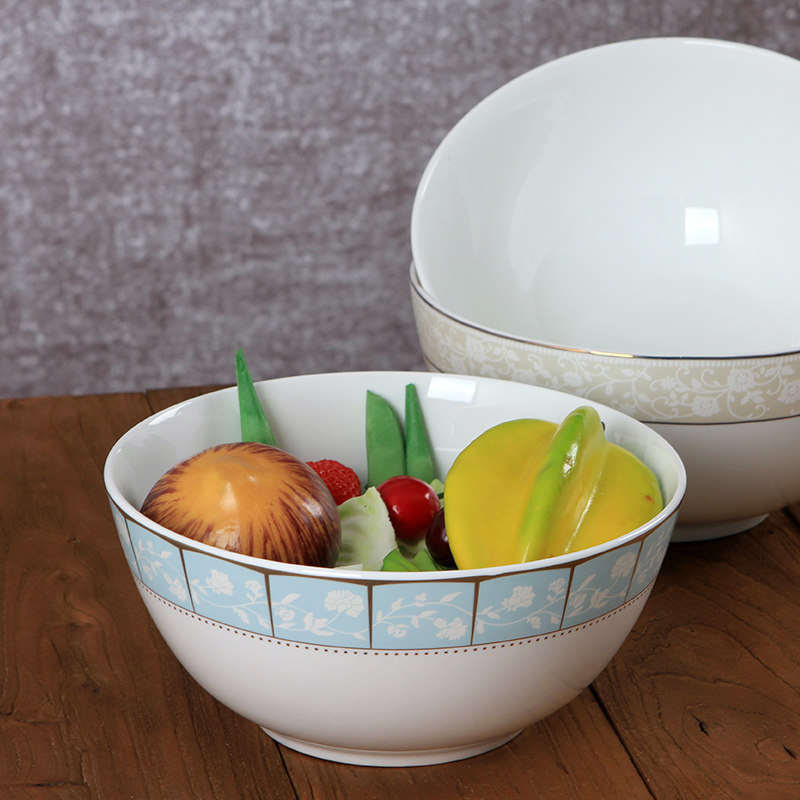 家用大号汤碗景德镇陶瓷8英寸吃米米饭拉面简约创意碗