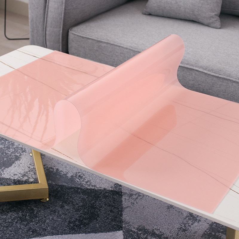 tpu桌垫茶几磨砂墨绿色台布纯色粉色蓝色ins桌布