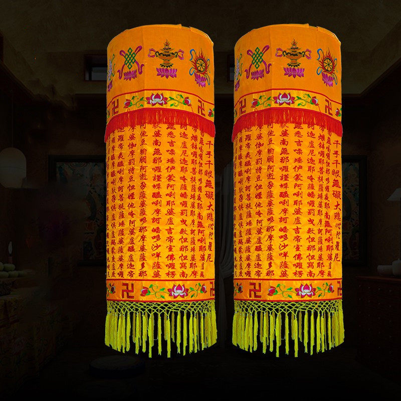 佛教用品绣品装饰幢幡宝盖如来八吉祥心经大悲佛教工艺品