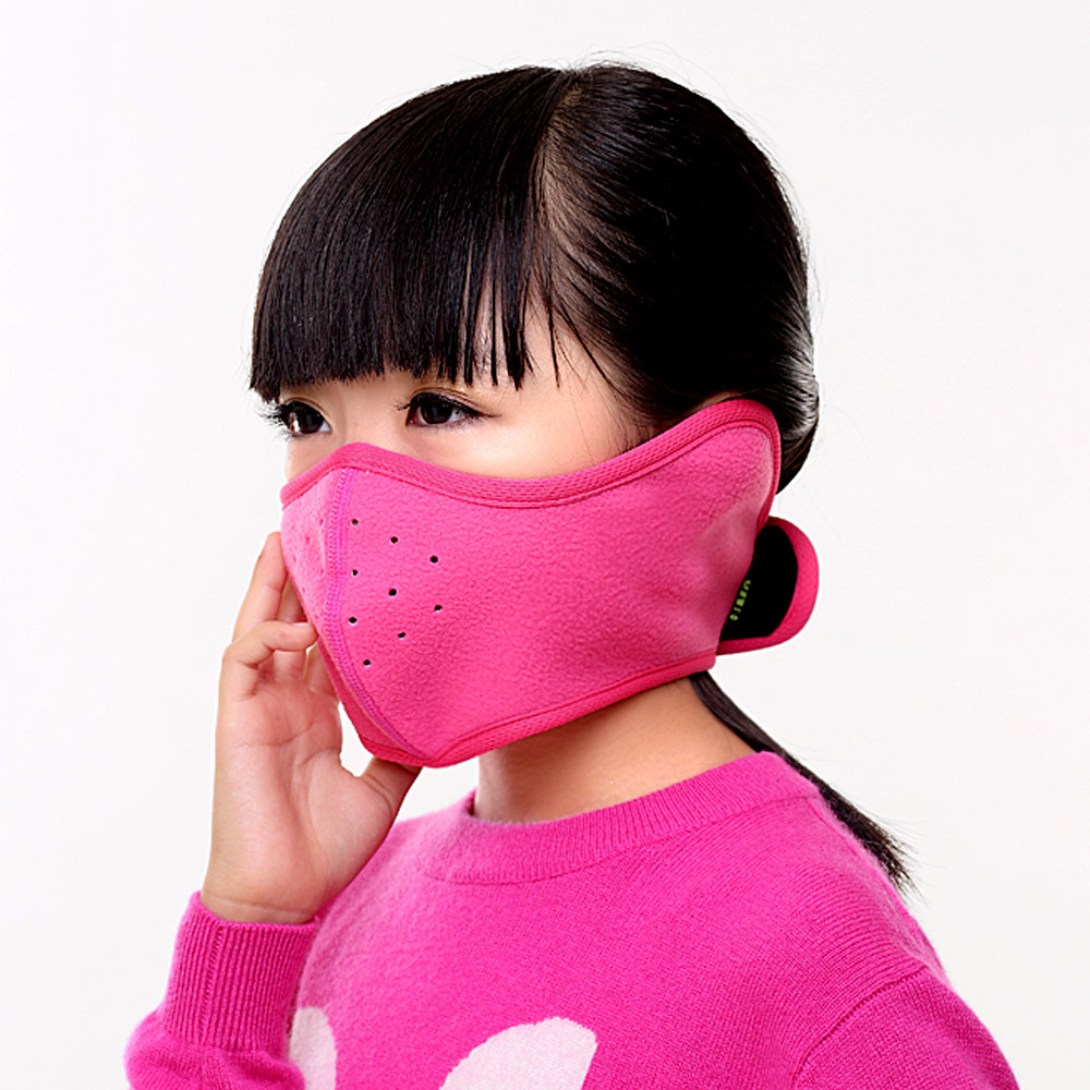 儿童口罩冬季保暖防尘防寒防风男女童骑行滑雪面罩护脸时尚