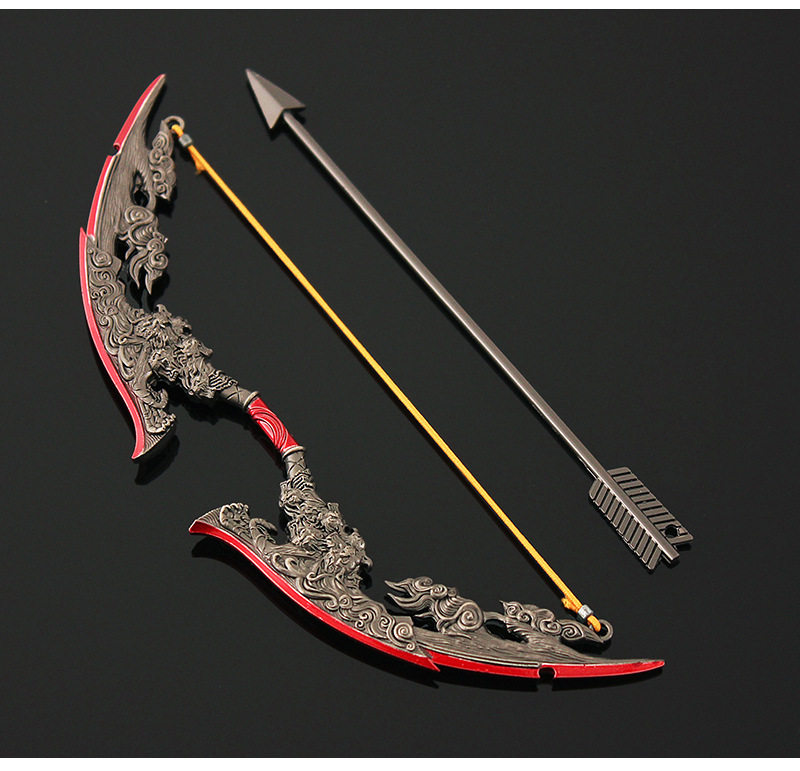 永劫无间大逃远程武器弓箭腥红之月弯弓模型游戏实物周边