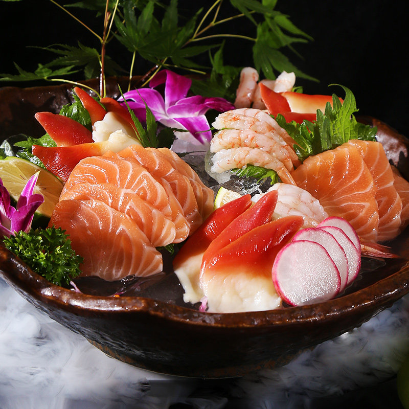 拼盘刺身三文鱼甜虾北极200g日式海鲜即食料理其它