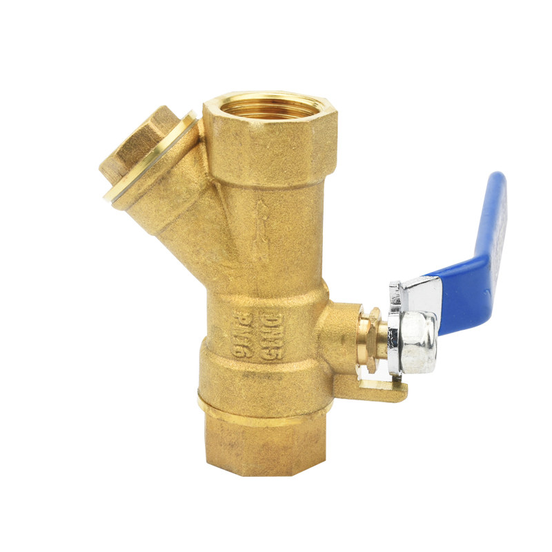 黄铜过滤器球阀6分dn20风机盘管过滤一体暖通管道球阀