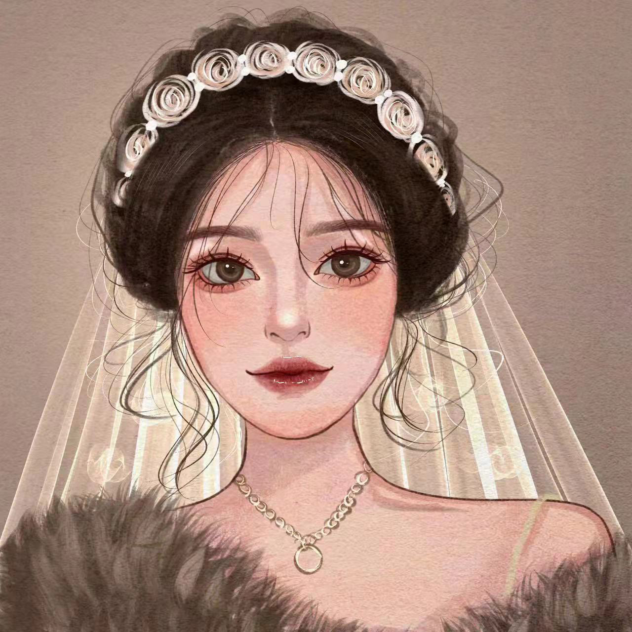 手绘头像个性水彩定制约稿真人照片转手情侣手绘真人漫画