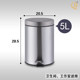 Qinjian hardware stainless steel pedal trash can thickened large capacity home office bedroom bathroom Qinjian hardware stainless steel pedal trash can thickened large capacity home office bedroom bathroom