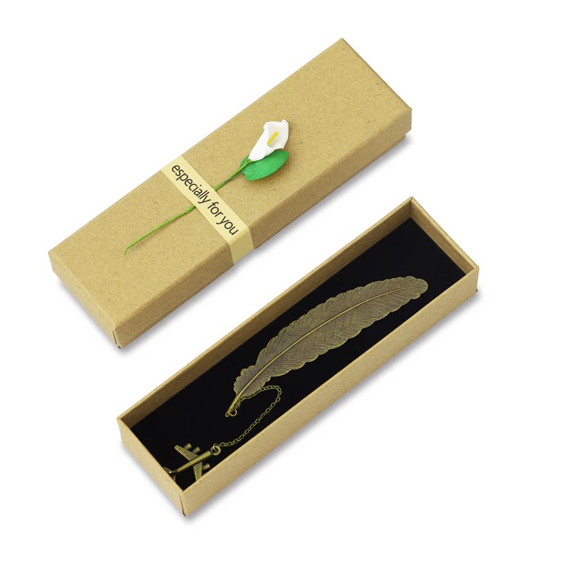 飞机羽毛书签航空旅行金属链条宇航员复古大飞书签