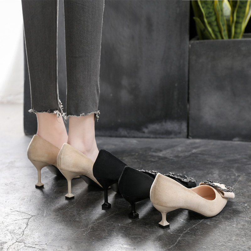 胖脚高跟鞋女宽脚女鞋特大码肥款脚背高单鞋胖子40大码鞋子4143