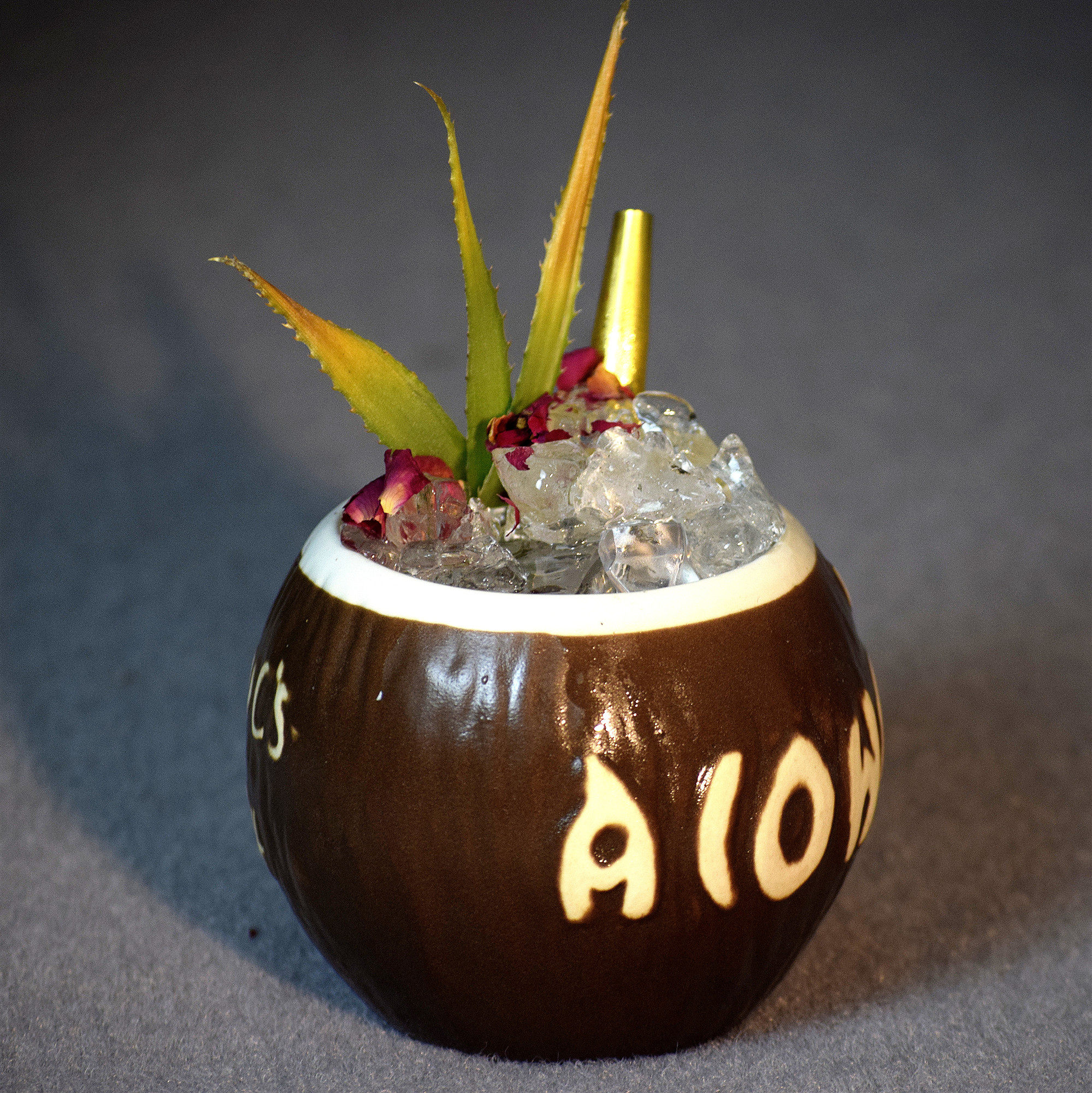 tiki鸡尾酒杯椰子造型陶瓷椰林飘香杯套