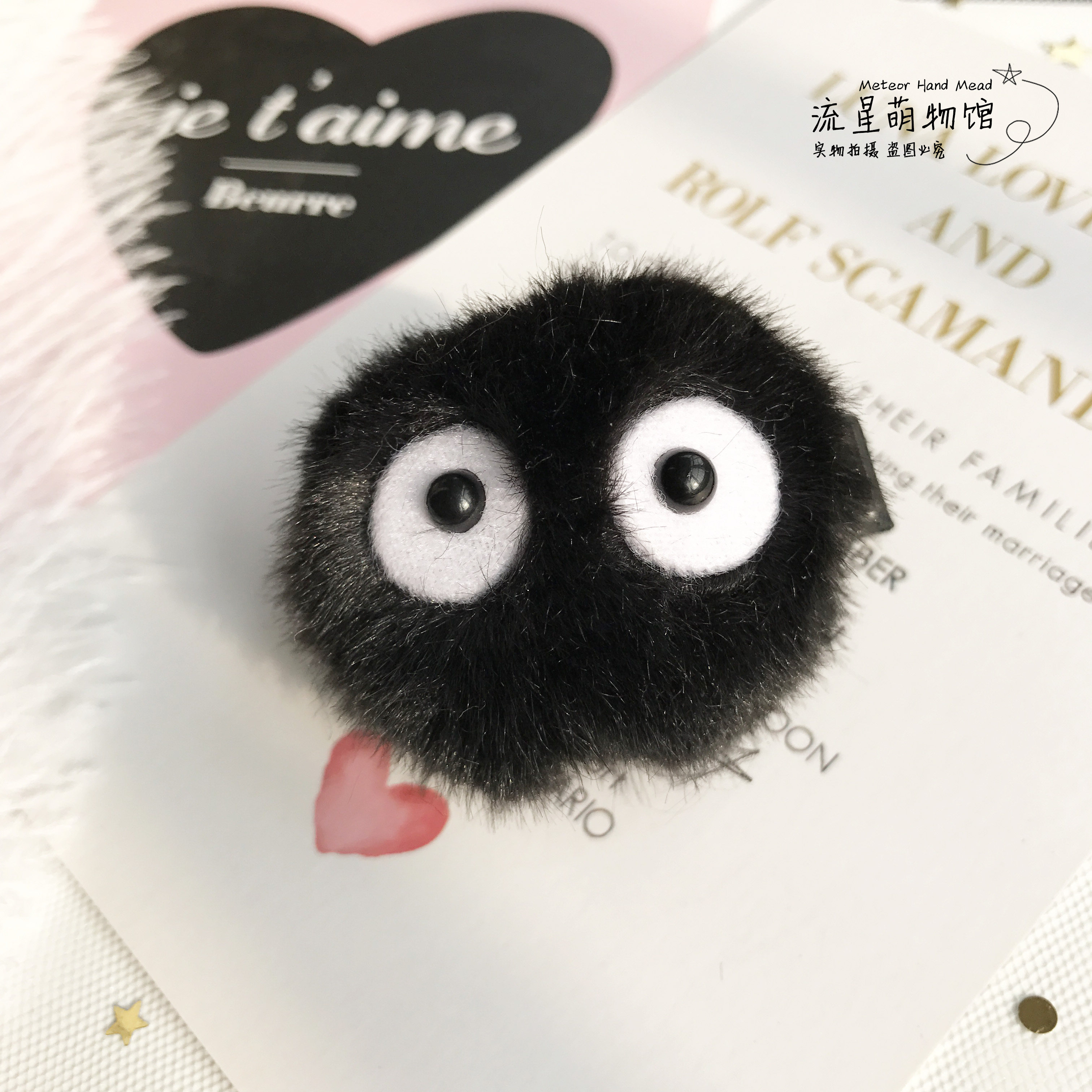 日本卡通宫崎骏龙猫黑炭发绳少女心发圈发饰黑煤球头绳扎发皮筋