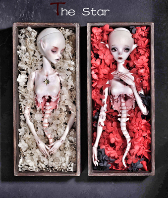 送闭眼头bjd娃娃sd娃娃dz14女娃thestar特体关节玩偶