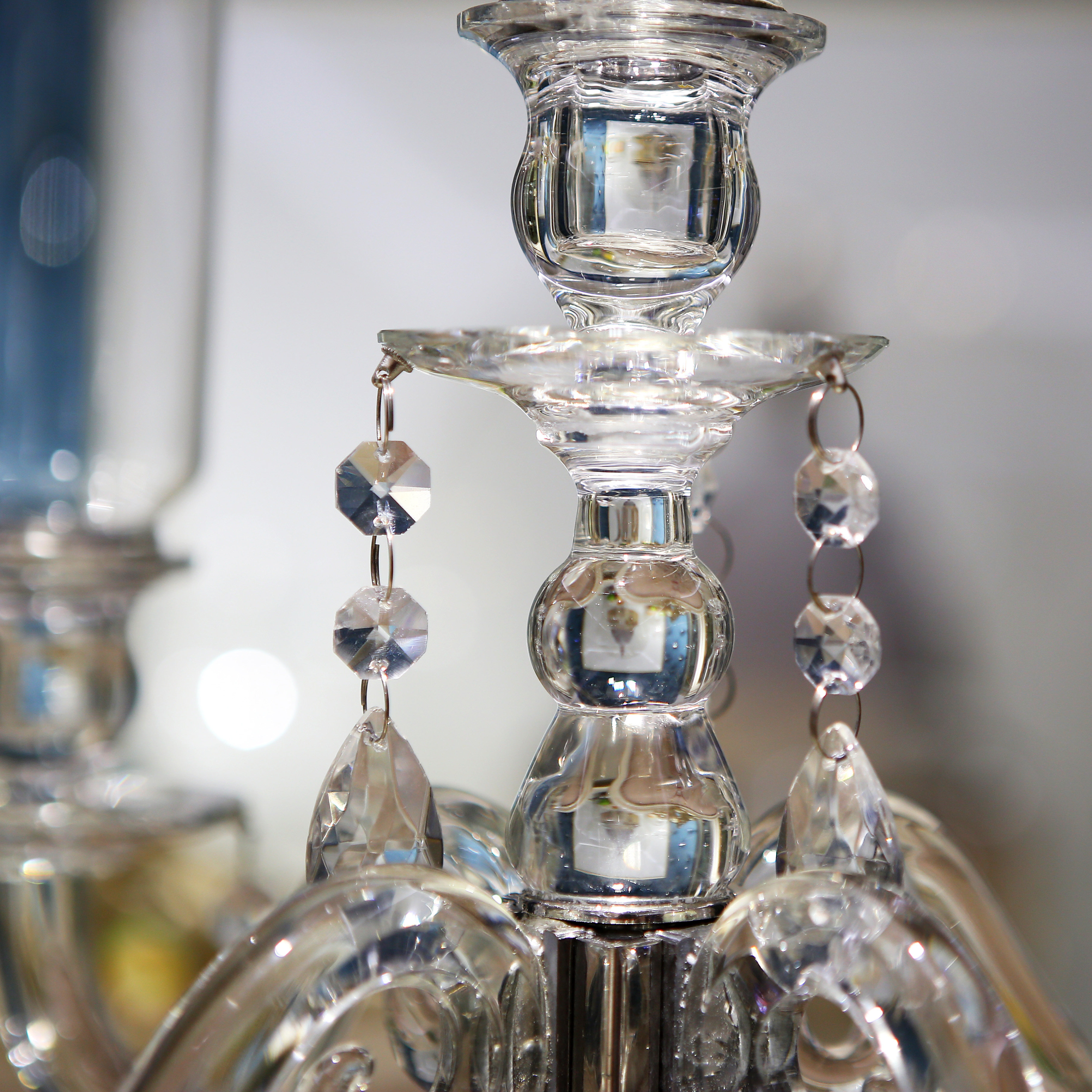 烛台水晶简约现代家居蜡烛欧式婚礼装饰摆件烛台