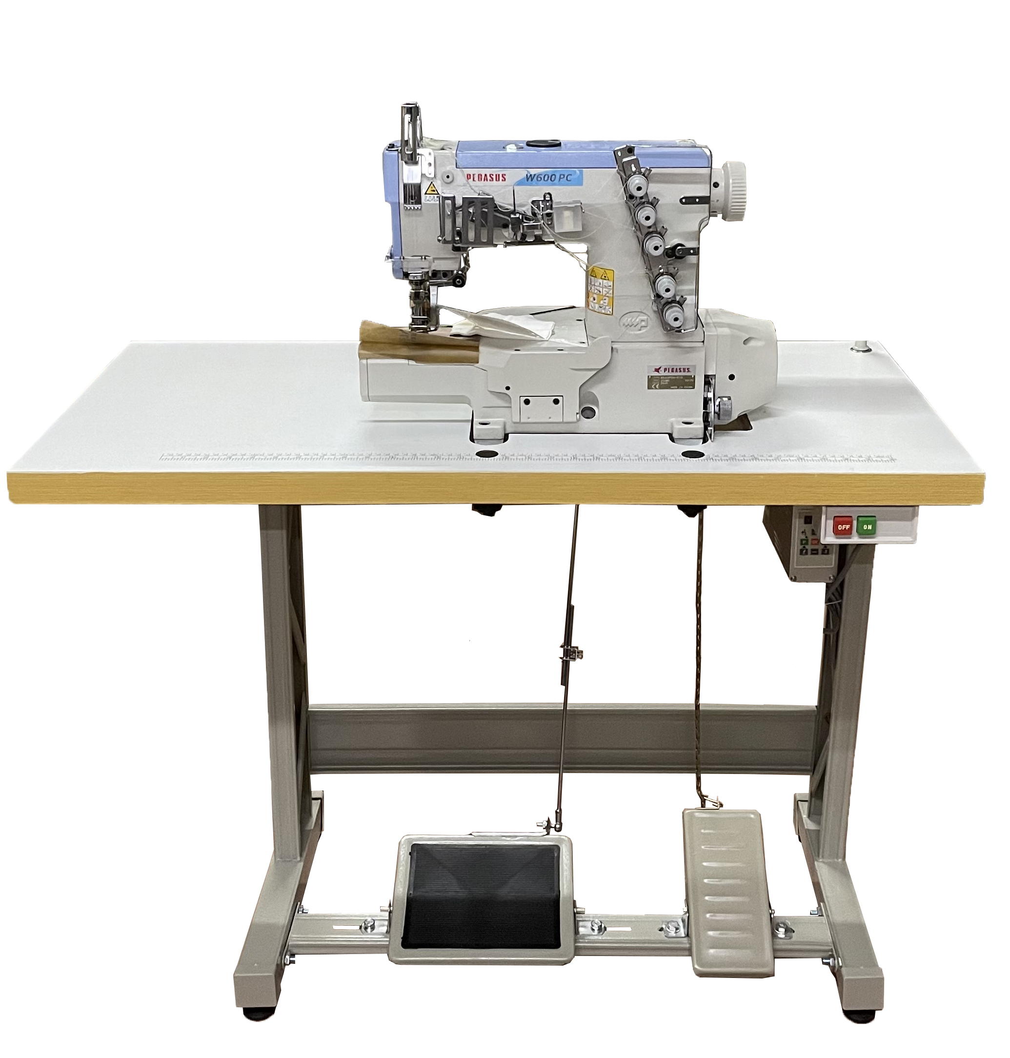 飞马pegasusw562w662pch01三针五线工业平台绷缝机砍车冚车缝纫机