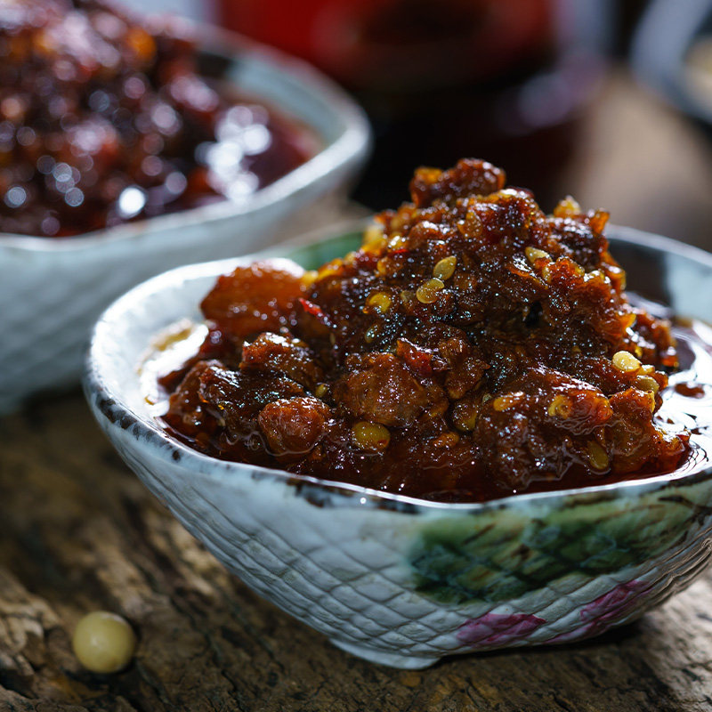 青援新品大块牛肉酱 200g*2瓶香辣牛肉酱拌面拌饭下饭酱 炸酱面酱