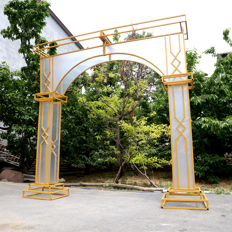婚庆新款拱门简约欧式铁艺大型舞台摆件道具拱门