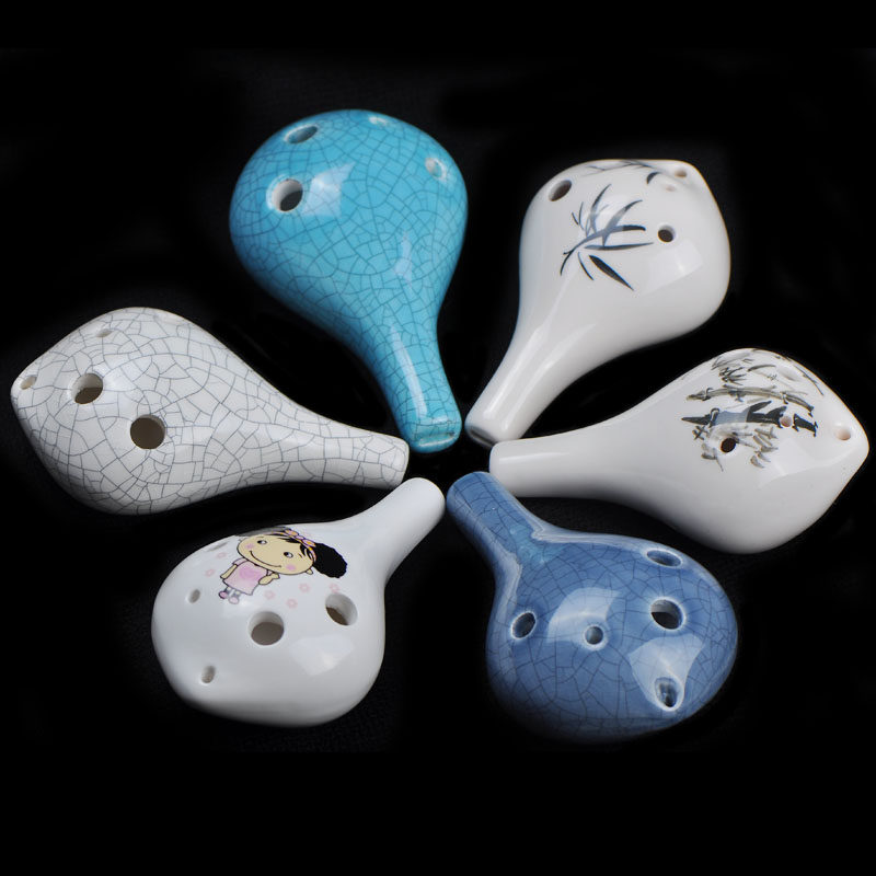 6孔初学ac长嘴陶笛中音学生乐器音质专业陶笛