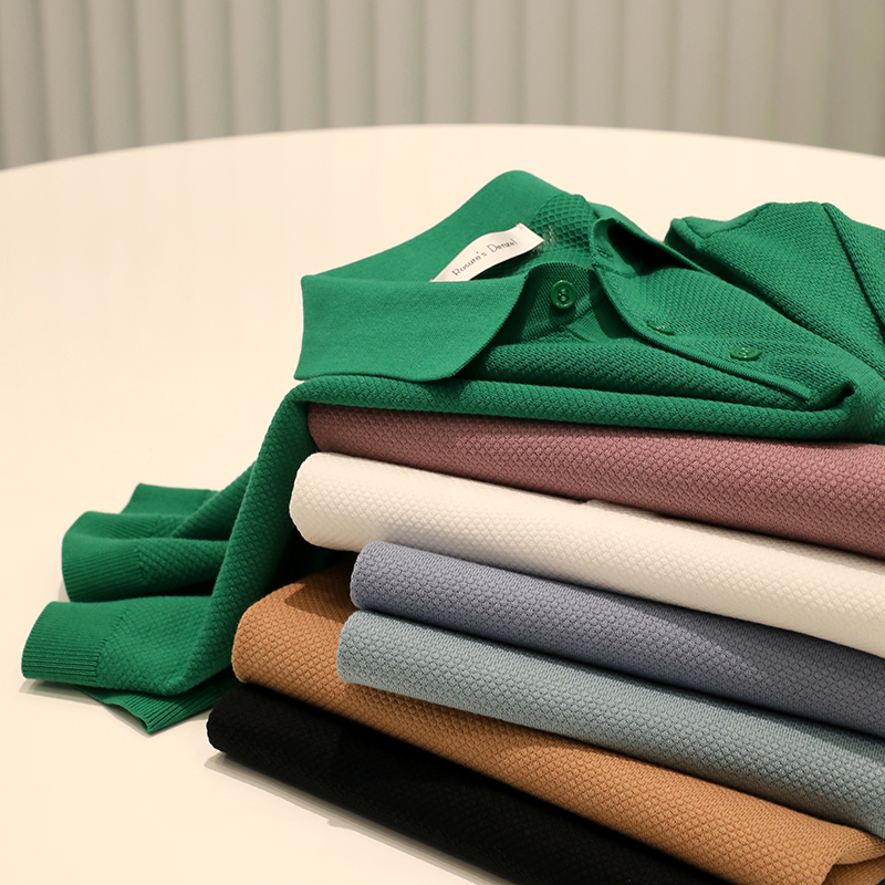 【CD2201034】精致涵养 桑蚕丝/莱赛尔/棉男士短袖菠萝针织POLO衫