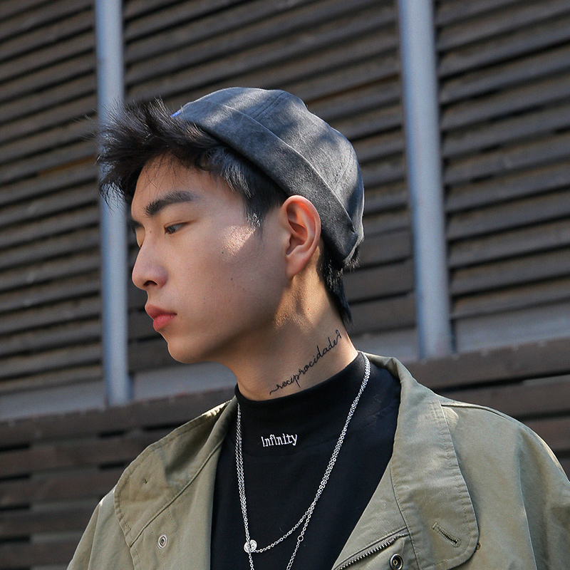 帽子男瓜皮帽潮牌日系地主雅痞嘻哈帽无流氓帽子