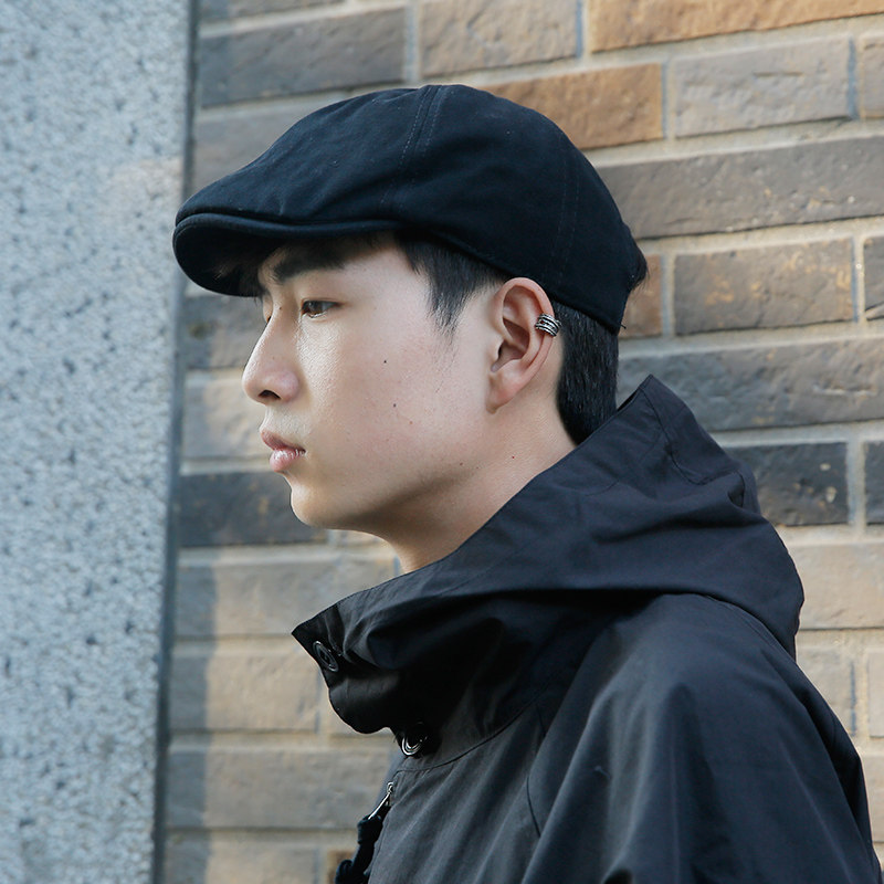 贝雷帽秋冬英伦复古前进帽反戴帽戴帽子子女韩版潮帽子