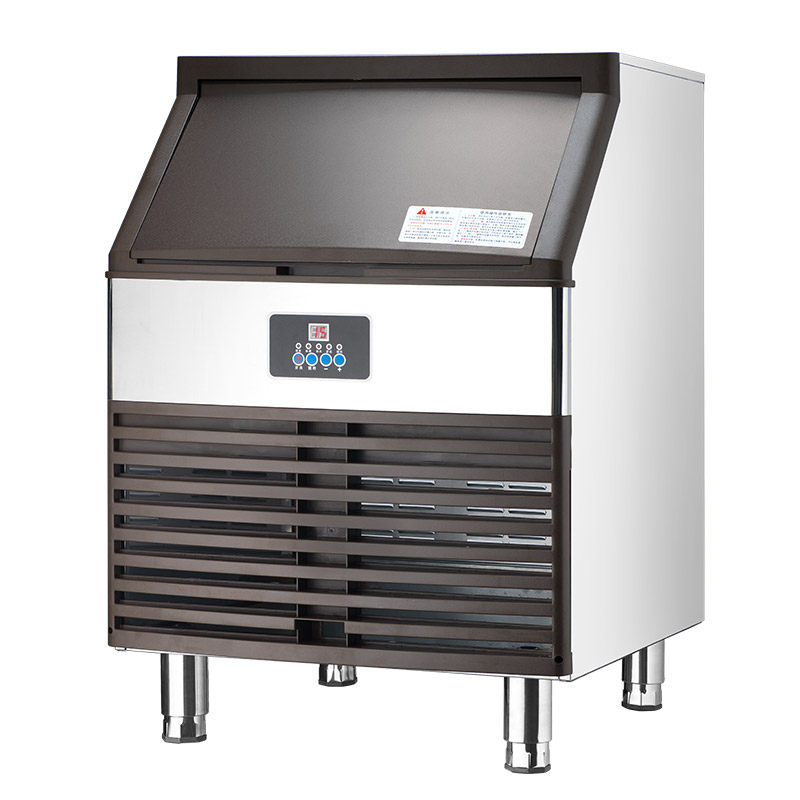 志高商用制冰机冰块机奶茶店全自动大型方冰机吧台小型酒吧126格