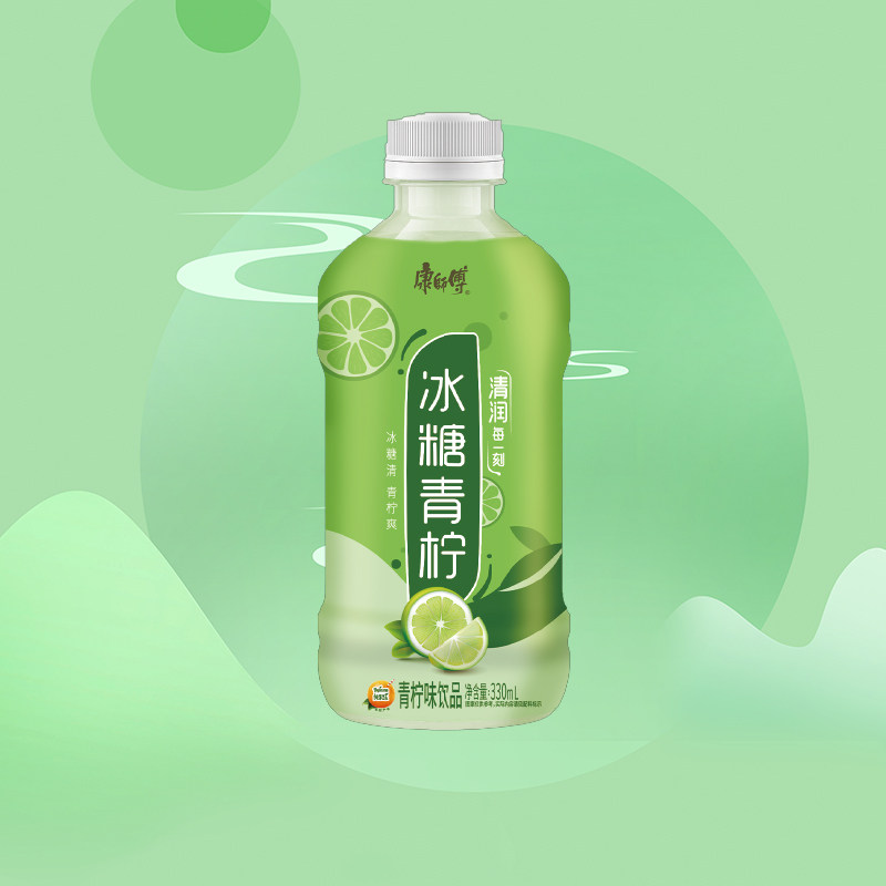 康师傅冰糖青柠果汁330ml12瓶整箱夏日饮品便携小瓶装