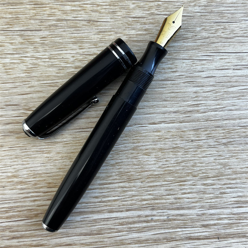 包邮友联旋帽老式钢笔书法粗杆大明尖带观墨窗钢笔