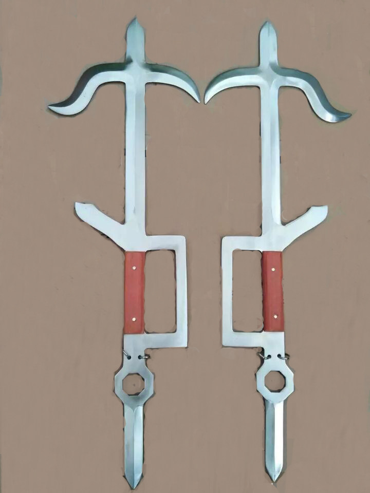 包邮跨虎栏双栏镰钩剑钩镰枪奇门兵器武术器械未开更多武术装备