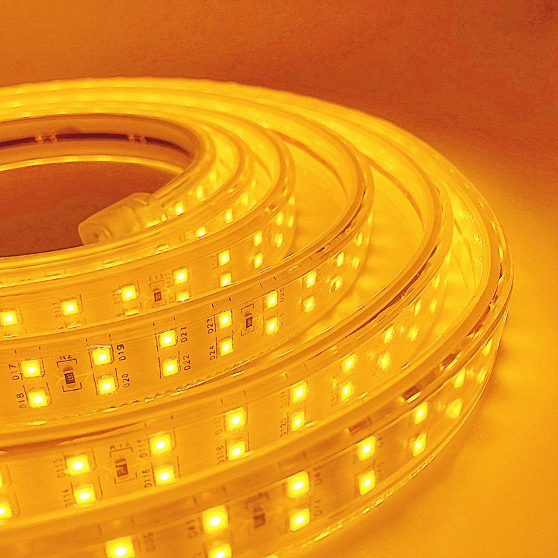 金黄色led灯带条防水超高高亮金黄光灯条户外防雨led灯带