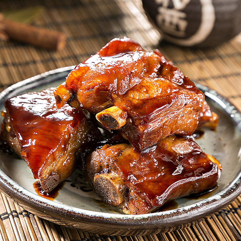 沈厅 酱排骨380g真空肉类零食小吃卤味无锡特产红烧排骨江南美食