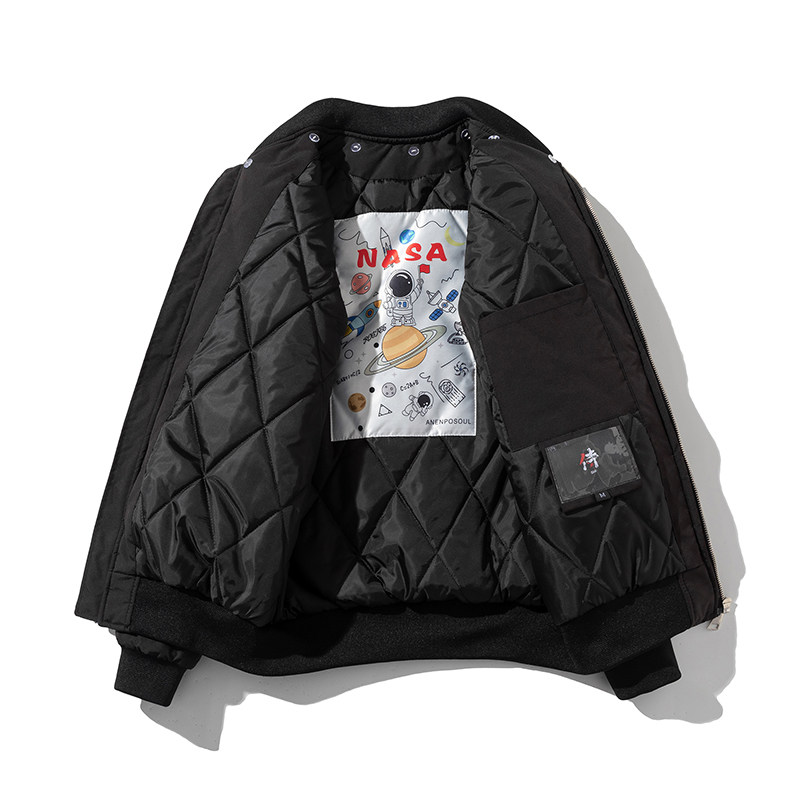空军nasa联名宇航员外套飞行员夹克棉衣男女情侣棉衣