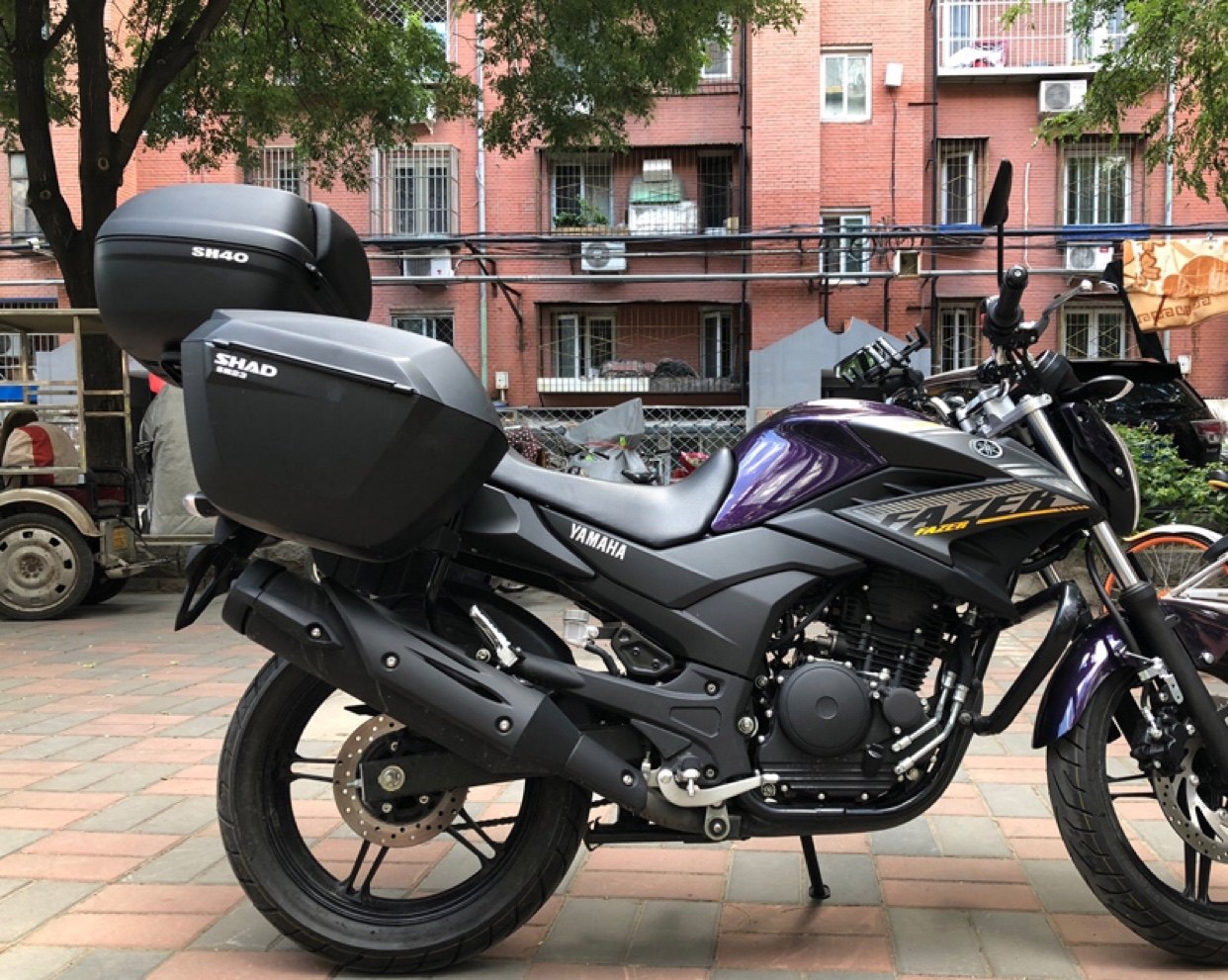 适用雅马哈飞ys250夏德shad边箱尾箱侧箱边架尾改装摩托车尾箱