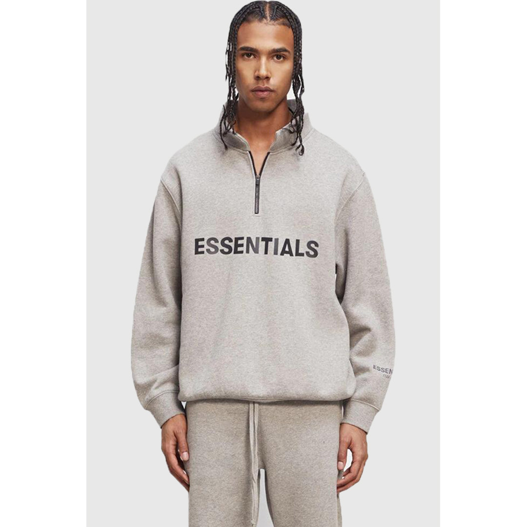 fogessentialsfearofgod半拉拉链卫衣套头圆领卫衣