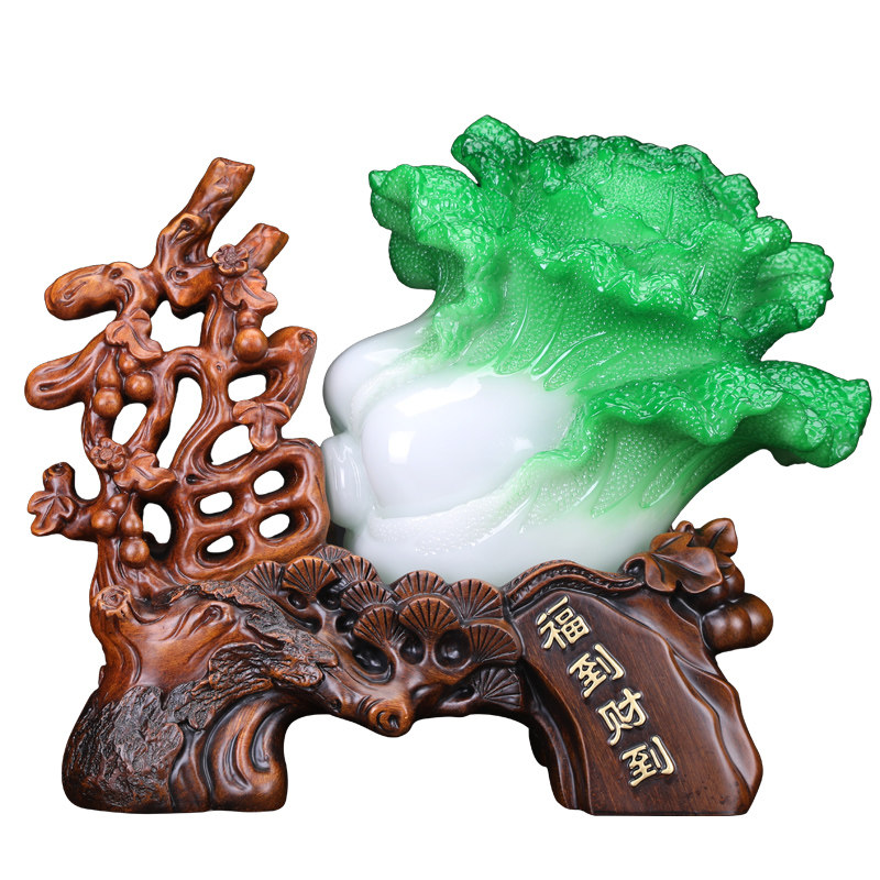 葫芦白菜招财摆件生财酒柜玄关客厅摆设开业摆件