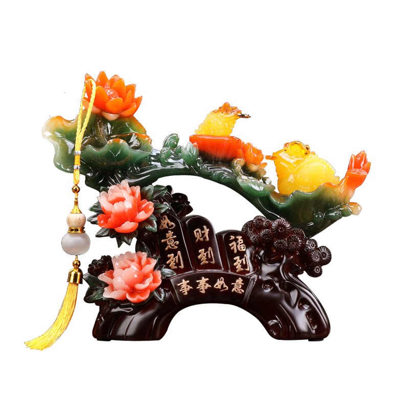 仿玉富贵吉祥如意招财摆件客厅电视酒柜装饰摆设摆件