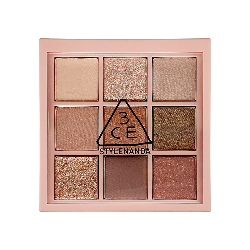 现货韩国3ce九宫格九色眼影overtake珠光哑光棕色眼影