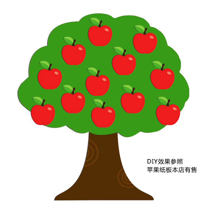 手工创意涂色粘贴水果树瓦楞瓦楞纸纸板环创材料其他手工制作