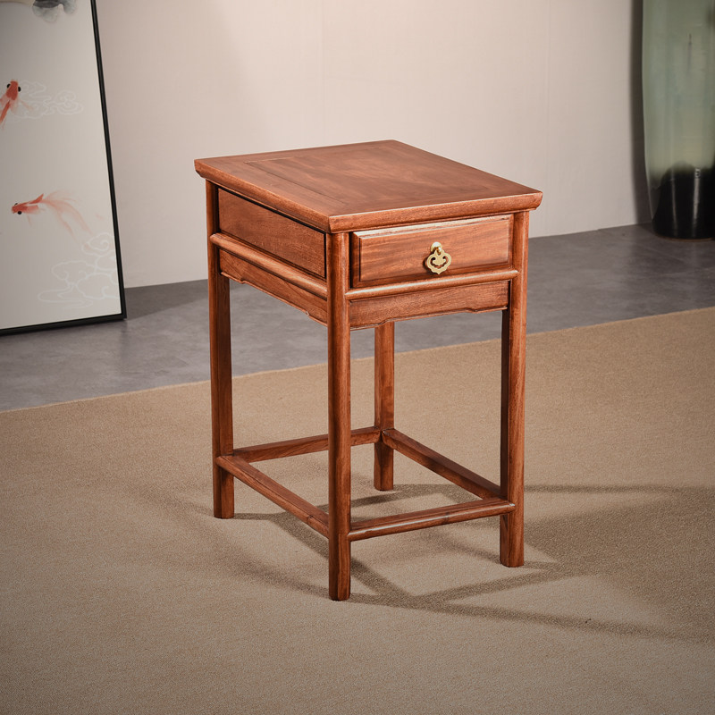 花梨中式沙发红木实木木小方桌小方茶台抽屉角几