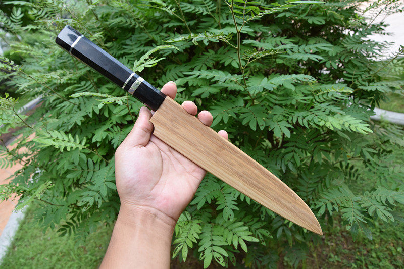 凯悦日式刺生料理刃物材质松木先丸刀切付刀柳刃刀刀鞘