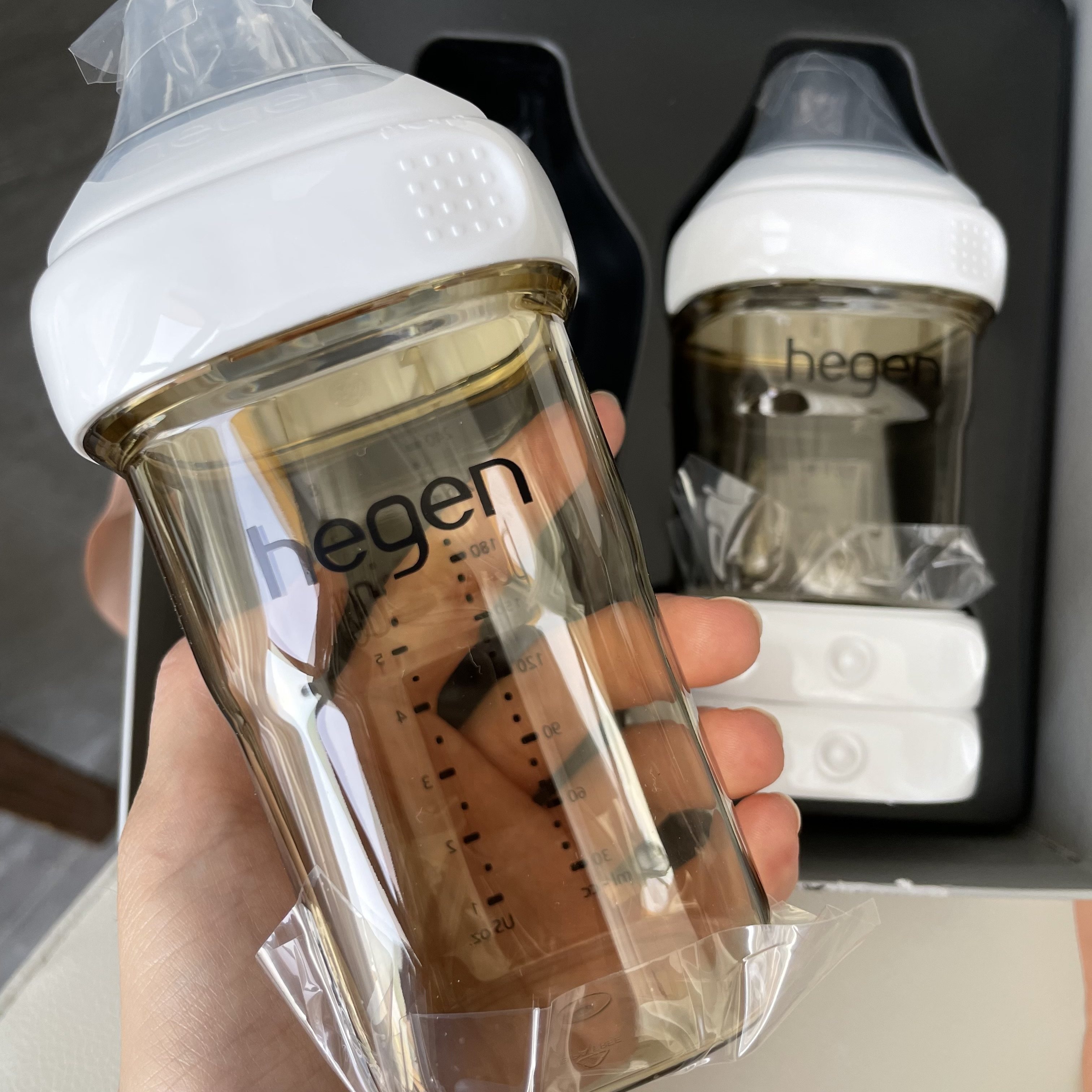 新加坡赫根hegen新生婴儿奶瓶胀气宝宝防呛宽口奶瓶