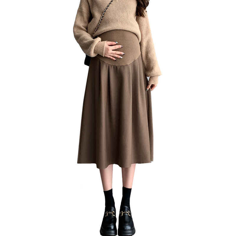 孕妇百褶裙百褶外穿大码春秋半裙字托半身款加半身裙