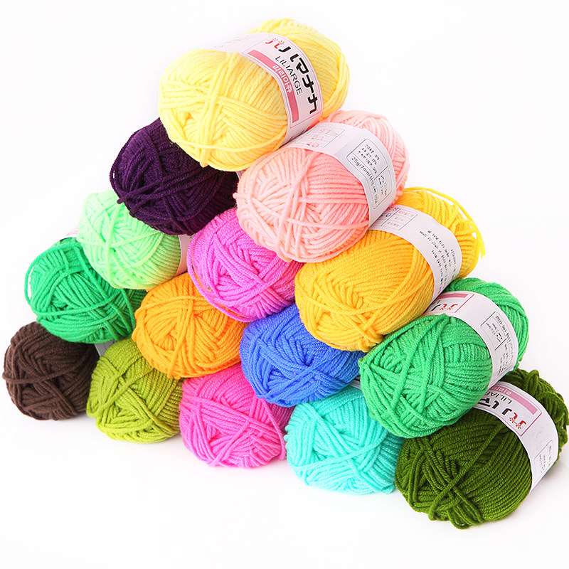 彩色毛线球毛线团 儿童手工diy编织粘贴画娃娃头发幼儿园材料—毛线