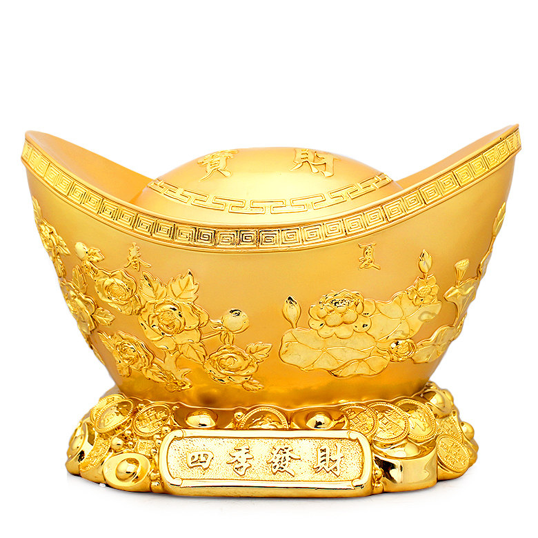 金元宝摆件招财聚宝盆存钱罐旺财酒柜客厅家居装饰商店铺开业礼品